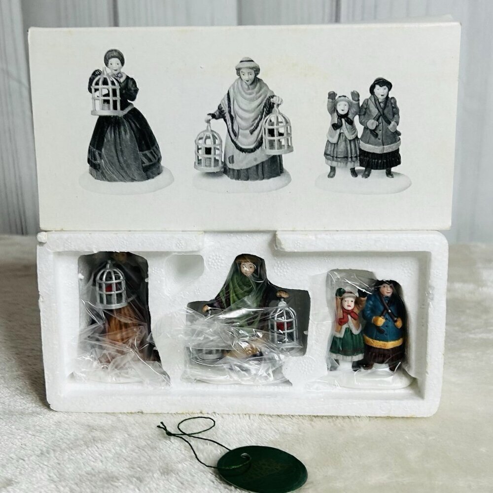 Department 56 Heritage Village The Bird Seller 58033 Set of 3 Retired NEW